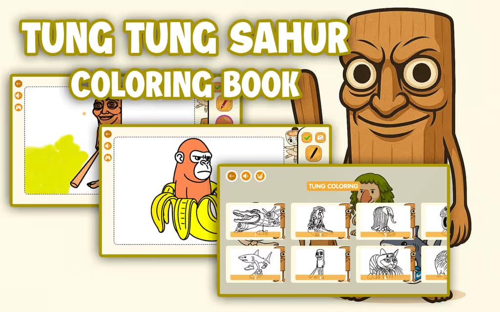 Tung Tung Sahur Coloring Book logo