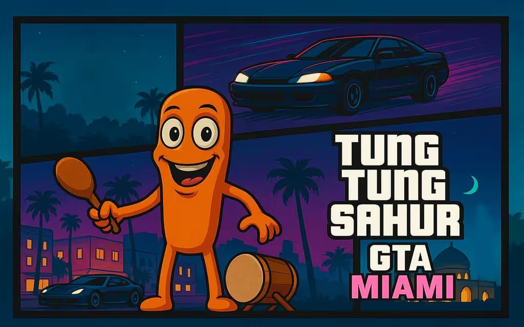 Tung Tung Sahur GTA Miami logo