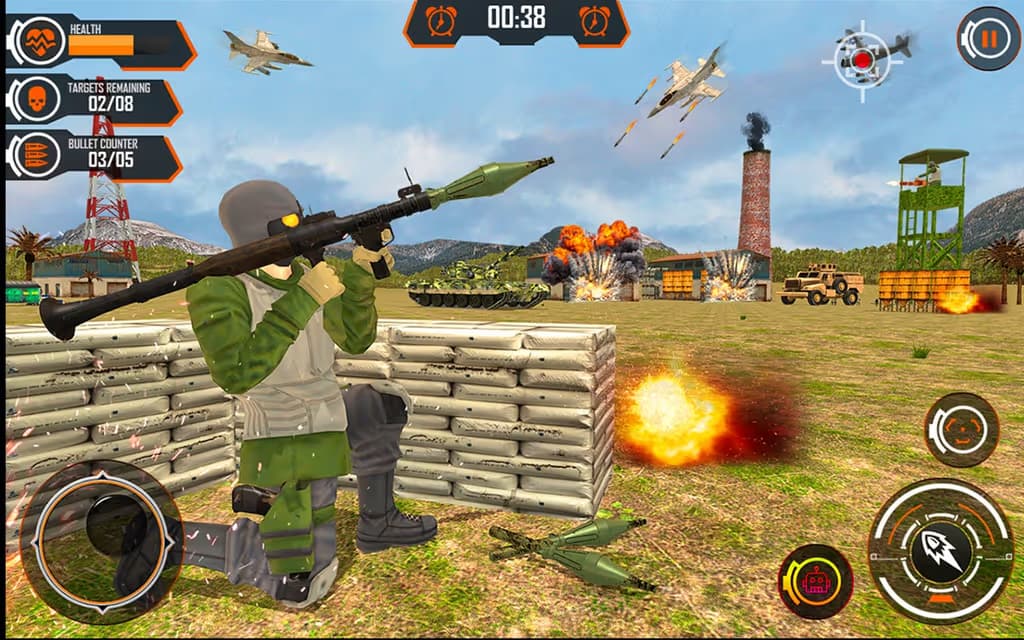 Us Army Missile Attack Game logo