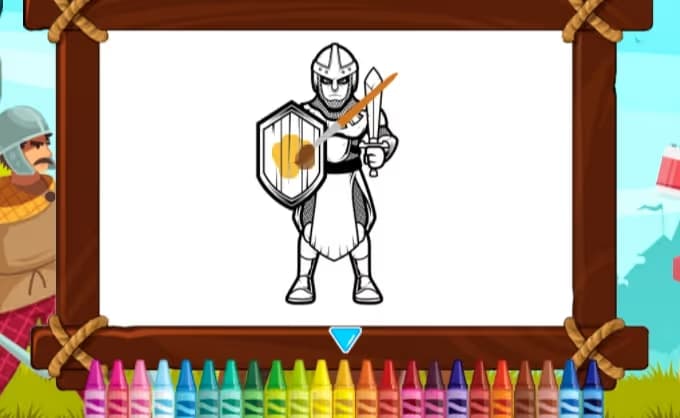 Warriors Against Enemies Coloring logo