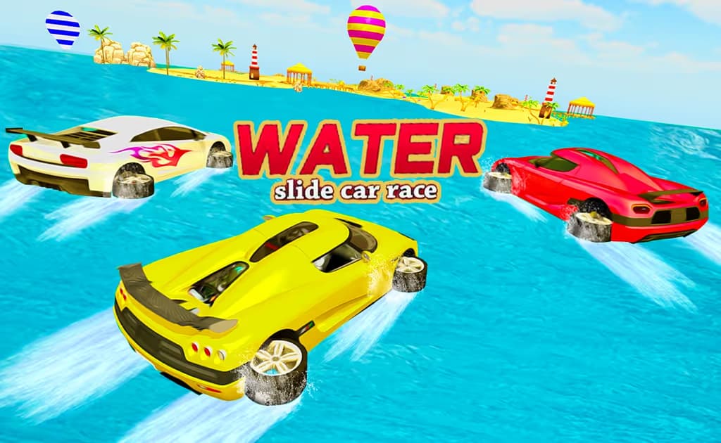 Water Slide Car Race - Water Surfing Stunts logo