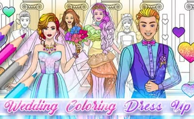 Wedding Coloring Dress Up Game logo
