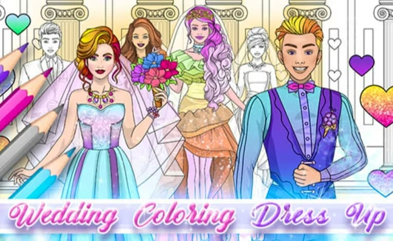 Wedding Coloring Dress Up Game logo