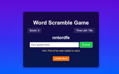 Word Scramble Game Challenge logo