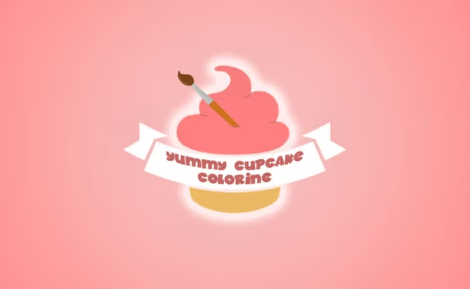 Yummy Cupcake Coloring logo