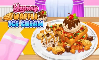 Yummy Waffle Ice Cream logo